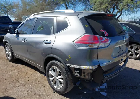 2015 Nissan Rogue Sv из США, поврежденный, VIN KNMAT2MT5FP559930